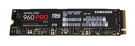 NVMe-накопитель Samsung 960 PRO в форм-факторе M.2[прим. 4].