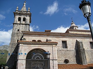 Iglesia de San Pedro (Alles) Church in Asturias, Spain