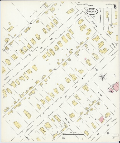 File:Sanborn Fire Insurance Map from Lincoln, Logan County, Illinois. LOC sanborn01974 005-8.tif