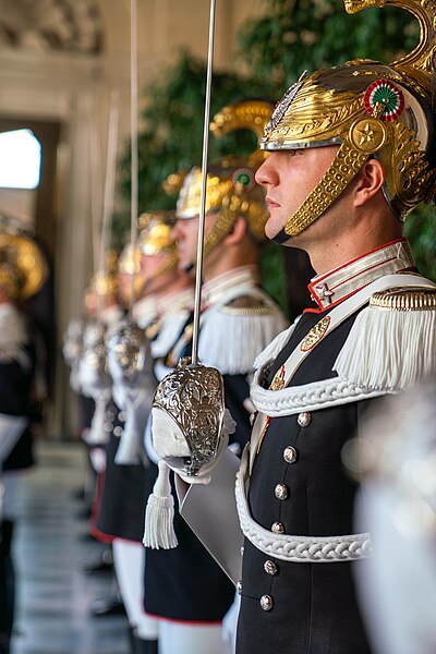 File:Secretary Pompeo Arrives at Palazzo Quirinale (48826485963).jpg