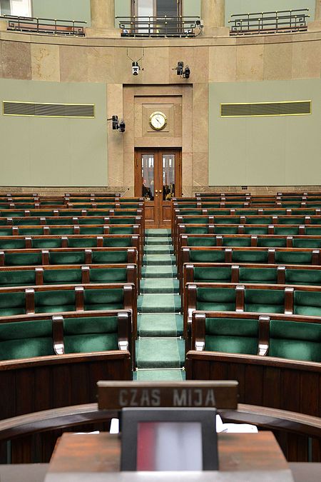 Sejm Plenary Hall viewed from the rostrum.JPG