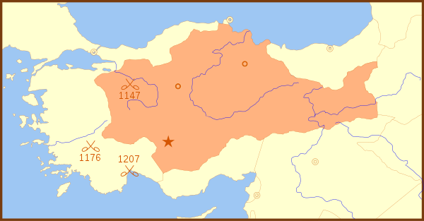 Seljuk Sultanate of Rum 1190 Locator Map.svg