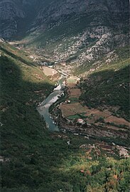 The valley of the Cijevna above the Montenegrin-Albanian border