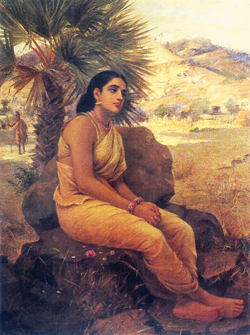File:Shakuntala lost in Dushyanta's thoughts.jpg - Wikimedia Commons