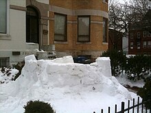 A snow fort in Washington, D.C., United States Snow Fort 2009.jpg