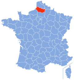 Департамент Сомма на карті Франції
