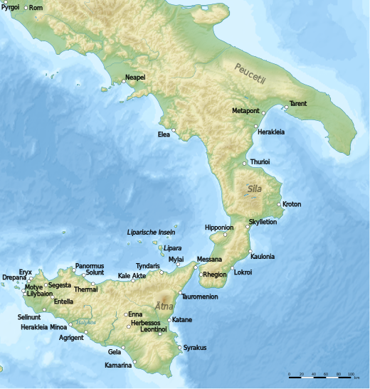 Zuid-Italië in de tijd van Dionysios.