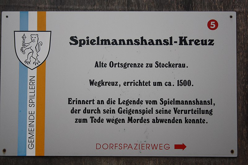 File:Spillern, Spielmannshansel-Kreuz Legende.jpg