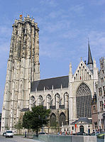 Tower of St Rumbold's Cathedral in Mechelen (1452–1520)