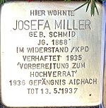 Stolperstein Augsburg Miller Josefa geb Schmid.jpg