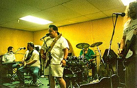 Stone Age Romeos rehearsal at The Practice Place 1994.jpg