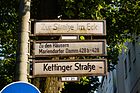 Straßenschilder am Nordende der Kettinger Straße