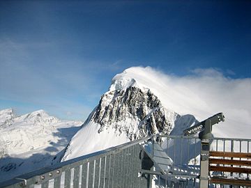 a view to mountain Breithorn.