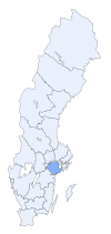 Södermanlands amts beliggenhed i Sverige.