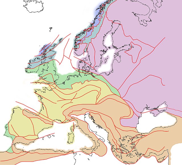 mapa tectònic d'Europa