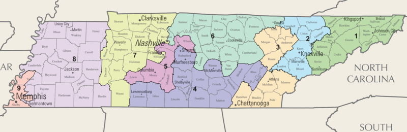 File:Tennessee's Congressonal Districts (2023-).png