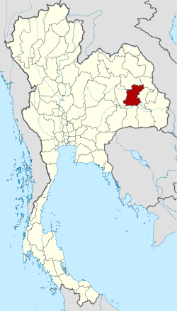 แผนที่ประเทศไทย จังหวัดร้อยเอ็ดเน้นสีแดง