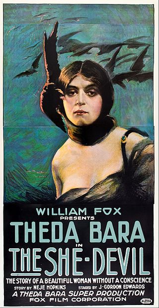 <i>The She-Devil</i> 1918 silent romantic drama film directed by J. Gordon Edwards