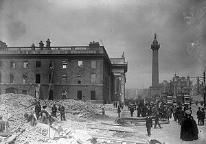 The shell of the G.P.O. on Sackville Street after the Easter Rising (6937669789).jpg