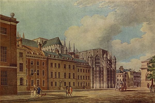 Old Palace Yard, Westminster Palace, by Thomas Malton