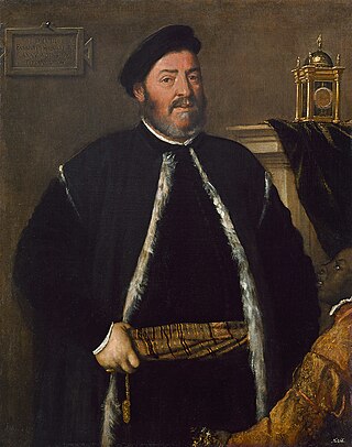 <i>Portrait of Fabrizio Salvaresio</i> Painting by Titian