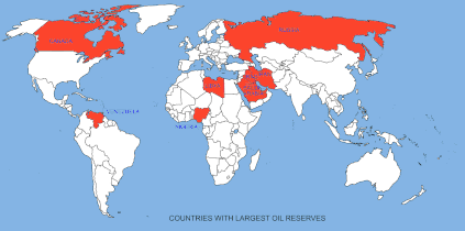 世界石油儲量排名前十大國家。