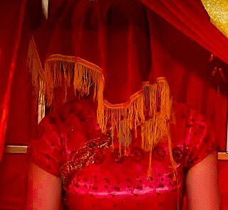 <i>Honggaitou</i> Red veil used in Chinese wedding