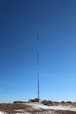 Transmitter used by KQOL located at
44deg17'33''N 105deg26'10''W / 44.29250degN 105.43611degW / 44.29250; -105.43611 in Gillette, Wyoming. The station's sister station KGCC also broadcasts from this tower. Transmitter at 44deg17'33''N 105deg26'10''W in Gillette, Wyoming.jpg