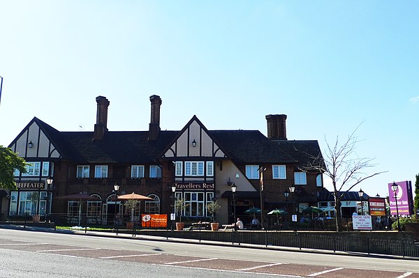 The Beefeater Travellers Rest pub, and its adjoined Premier Inn hotel - the Travellers’ Rest was once the largest public house in the County of Middle
