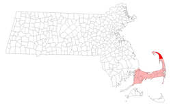 Location in Barnstable County in Massachusetts