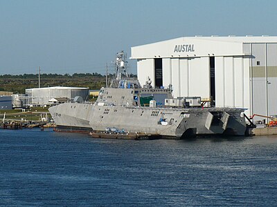 USS Independence (LCS-2) на верфи Austal, 2008 год