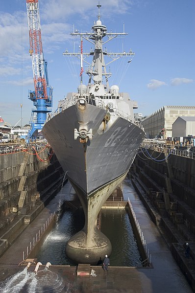 File:USS Lassen in drydock.jpg