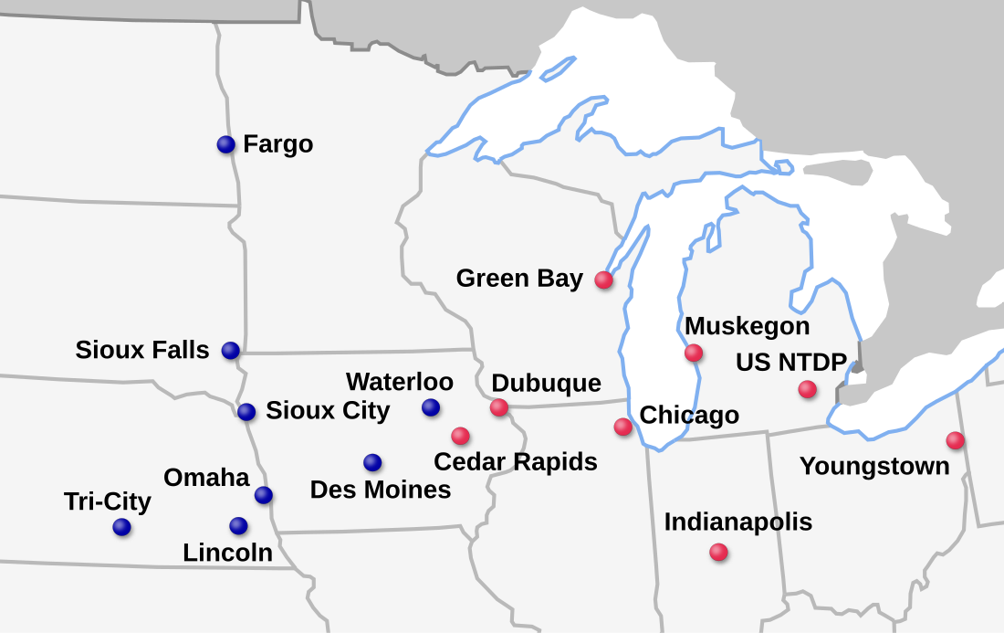 File:United States Hockey League locations.svg