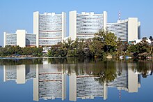 The United Nations Office in Vienna is one of the four major UN office sites worldwide. Uno City Kaiserwasser.jpg