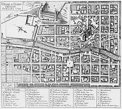 City map from 1702, before the great city fire Uppsala map 3 (bef 1702) - from Busser, Om Upsala Stad etc.jpg