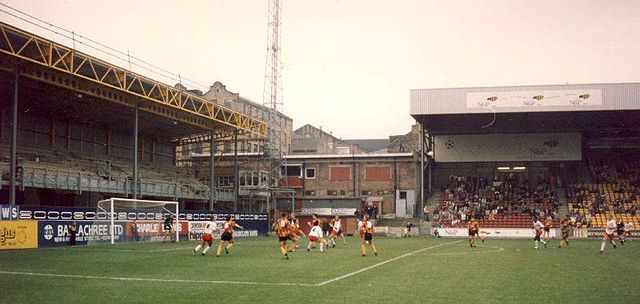 Bradford City against Fulham at Valley Parade during the early 1990s