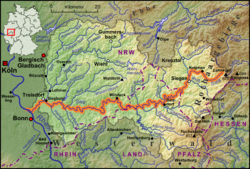 Карта на водосборния басейн на Зиг