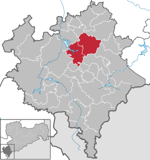 Location of the administrative association Treuen-Neuensalz in the Vogtland district