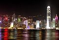 Hongkongs skyline nattestid