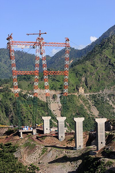 File:View of Kauri side, Chenab Bridge in 2013 - 7770b (9288239078).jpg