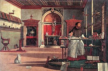 Vittore carpaccio, sant'agostino'nun vizyonu 01.jpg