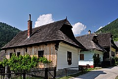 Image 32Wooden folk architecture can be seen in the well preserved village of Vlkolínec, a UNESCO World Heritage Site (from Culture of Slovakia)