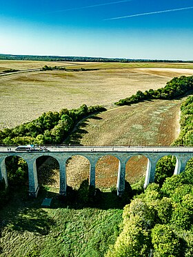 Vue aérienne du viaduc