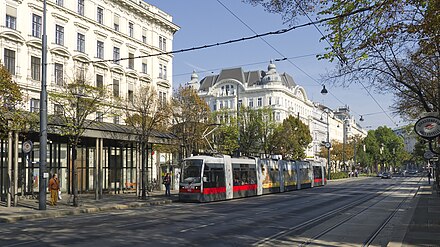 Vienna Ring Road with a tram