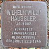 Stumbling block for Wilhelm 'Willi' Häussler