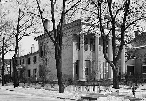 Wilson House and gardens in c.1934 (HABS). Wilson House Ann Arbor HABS1.jpg