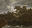 Metsäinen maisema vesiputouksella, kirjoittanut Jacob Van Ruisdael, San Diegon taidemuseo. JPG