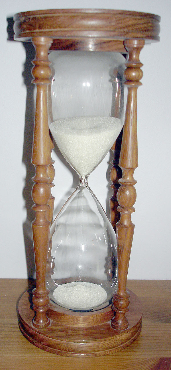 The hourglass is often used as a symbol representing the passage of time