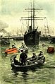 Français : Il se trouvait dans le port de San-Diégo un certain nombre de steamers.
