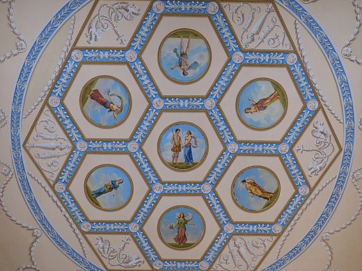 868. Потолок парадной голубой гостиной Екатерининского дворца, Пушкин Автор — Aniacra